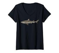 Women's Leopard Shark V-Neck T-Shirt