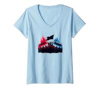 Womens Les Mis French Revolution Strength V-Neck T-Shirt
