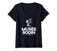 Womens Les Toilettes Du Musée Rodin Paris France Funny V-Neck T-Shirt