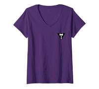 Womens LESBIAN LABRYS FLAG DOUBLE-SIDED AXE SYMBOL LGBTQ V-Neck T-Shirt
