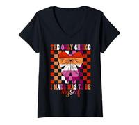 Womens Lesbian Pride Flag The Only Choice I Made Was To Be Myself V-Neck T-Shirt