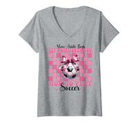 Womens Let A Girl Show You How To Play Soccer Girl Mom Mother's Day V-Neck T-Shirt