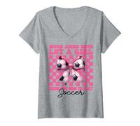 Womens Let A Girl Show You How To Play Soccer Girl Mom Mother's Day V-Neck T-Shirt