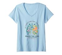 Womens Let Everything That Has Breath Praise The Lord Psalms 150:6 V-Neck T-Shirt