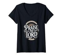 Women's Let Everything That Has Breath Praise The Lord V-Neck T-Shirt