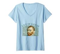 Women's Let It Gogh - Van Gogh Art Lover V-Neck T-Shirt