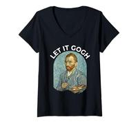 Women's Let It Gogh - Van Gogh Art Lover V-Neck T-Shirt