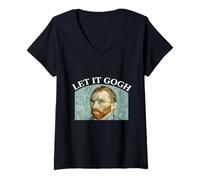 Women's Let It Gogh - Van Gogh Art Lover V-Neck T-Shirt
