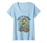 Women's Let It Gogh - Van Gogh Art Lover V-Neck T-Shirt