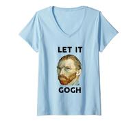 Women's Let It Gogh - Van Gogh Art Lover V-Neck T-Shirt