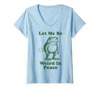 Women's Let Me Be Weird in Peace V-Neck T-Shirt