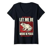 Women's Let Me Be Weird in Peace V-Neck T-Shirt