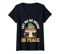 Women's Let Me Be Weird in Peace V-Neck T-Shirt