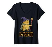 Women's Let Me Be Weird in Peace V-Neck T-Shirt