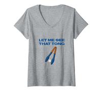 Womens Let Me See That Tong V-Neck T-Shirt