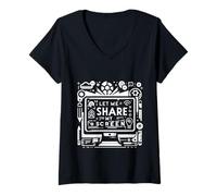 Womens Let Me Share My Screen Remote Meetings Employee ||- V-Neck T-Shirt