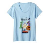 Womens Let The Good Times Roll New Orleans Icon V-Neck T-Shirt