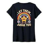 Womens Let Them Judge You V-Neck T-Shirt