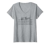 Women's Let Them Misunderstand You, Never Doubt Your Worth V-Neck T-Shirt