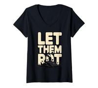 Women's Let Them Rot Compost Gardening V-Neck T-Shirt