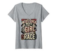 Womens Let This Girl Show You How to Race V-Neck T-Shirt