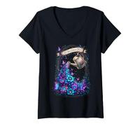 Women's Let Your Dreams Bloom Magical Floral Watering Can V-Neck T-Shirt