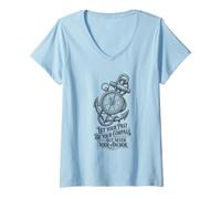 Women's Let Your Past Be Your Compass Not Anchor Motivational Quote V-Neck T-Shirt
