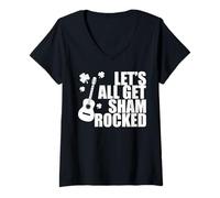 Women's Let's All Get Shamrocked V-Neck T-Shirt