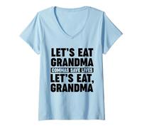 Women's Let's Eat Grandma V-Neck T-Shirt