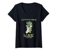 Womens Let's Find Some Magic in The Woods (Mushroom Graphic) V-Neck T-Shirt