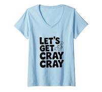 Women's Let's Get Cray Cray for Crayfish Lovers V-Neck T-Shirt