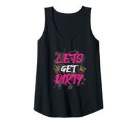 Womens Lets get Dirty Muddy Race Mud Run Tank Top