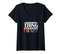 Women's Let's get one Thing Straight I'm Not V-Neck T-Shirt