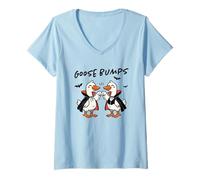 Womens Let's Get Quacking Halloween Vibes V-Neck T-Shirt