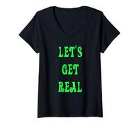 Women's Let's Get Real V-Neck T-Shirt