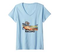 Women's Let's go Racing Race Day V-Neck T-Shirt