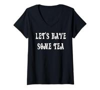 Women's Let's Have Some Tea V-Neck T-Shirt
