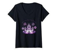 Womens Let's Make This Year Magical Castle V-Neck T-Shirt