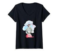 Womens Let's Take a Break - Sleepy African Grey Parrot V-Neck T-Shirt