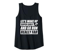 Womens Let's Wake up Super Early Jogging Runner, Funny Running Tank Top