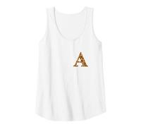 Womens Letter A First Name Monogram Initial Camo Print Tank Top