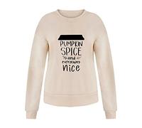 Women's Letter Cup Print Top, O-Neck Blouse, Long Sleeve Sports Spring Pullover, Casual Sweatshirt, Sparkling Costume, multicoloured, M