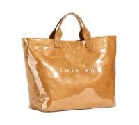 Women's Letters Print Tote Bag - Paper Shoulder Purse | Stylish Large PVC Hobo Shoulder Handbag With Letter Print, Lightweight Eco Grocery Sack, Casual Outfit Accessory For Daily Errand Shoping
