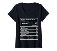 Women's Lettuce Nutrition Facts Minimal Kitchen Chef Artwork V-Neck T-Shirt