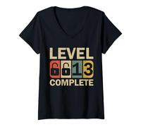 Womens Level 13 Complete for Couples Funny 13th Wedding Anniversary V-Neck T-Shirt