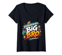 Women's Leveled up to Big bro I'm Going to be a Big Brother V-Neck T-Shirt