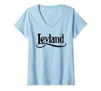 Women's Leyland Classic British Car Truck Lorry Logo V-Neck T-Shirt