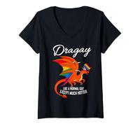 Women's LGBT Gay Dragay Like A Normal Gay Except Much Hotter Pride V-Neck T-Shirt
