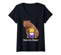 Womens LGBTQ Nonbinary Queer Mama Bear V-Neck T-Shirt