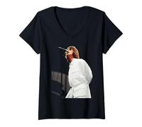 Women's Liam Gallagher Oasis Live Britpop Knebworth 1996 V-Neck T-Shirt